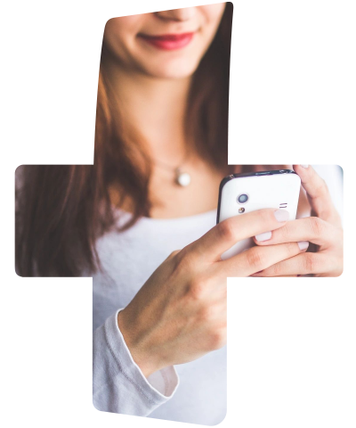 Woman Holding a Phone.