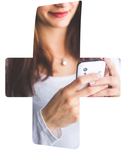 Woman Holding a Phone.